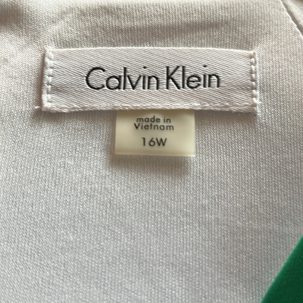 Calvin Klein Emerald Green Satin Dress - Picture 2 of 5
